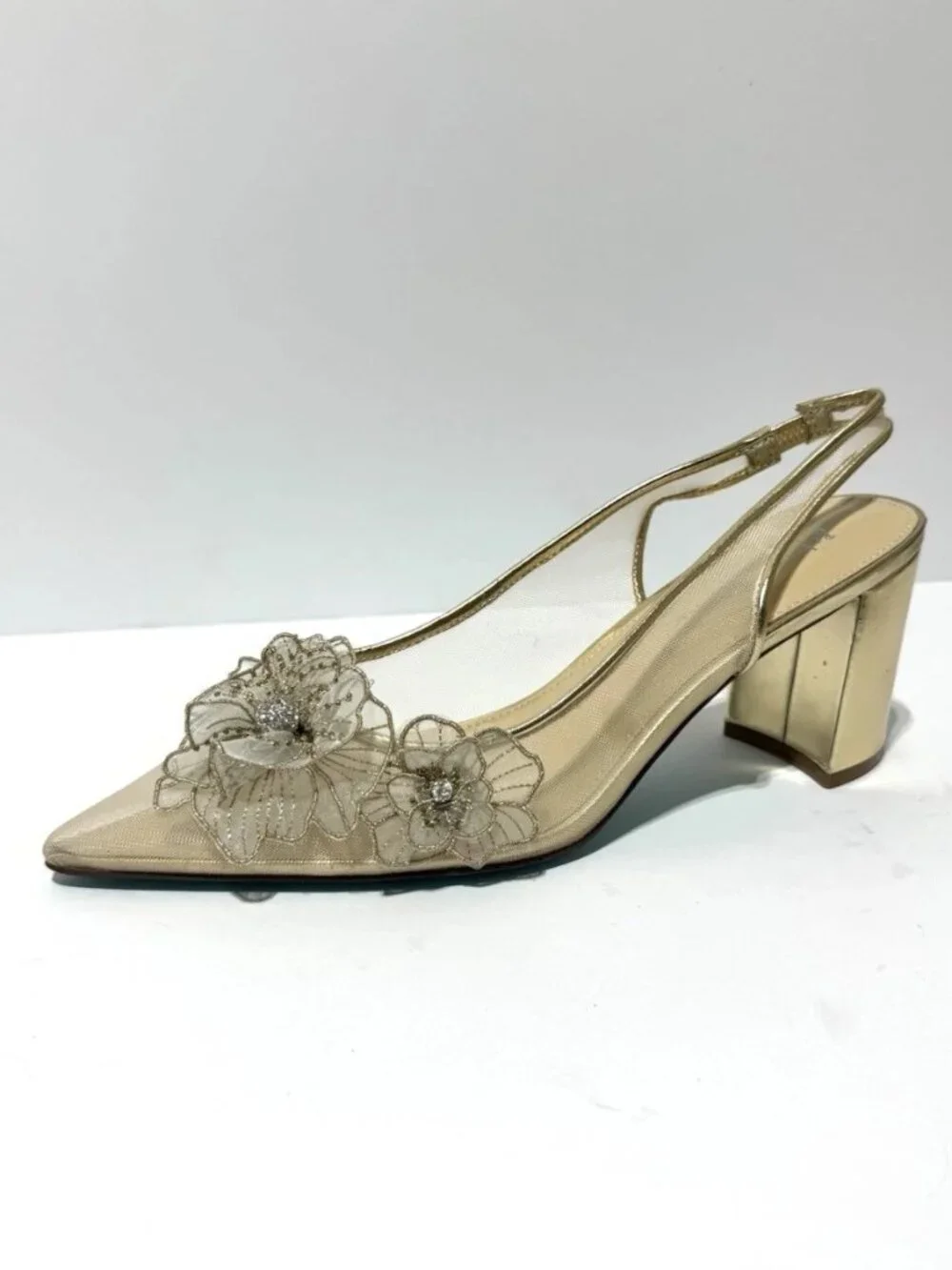 Betsey Johnson Womens Avi Slingback Heels Gold Size 11 M